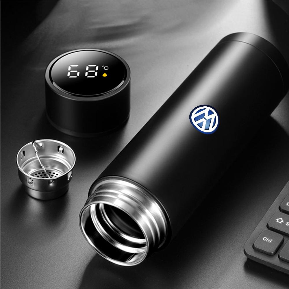 xyz1 Thermos Bottle Smart Cup With Temperature Display 304 Stainless Steel Insulated Vacuum Cup For VW Rline Polo Valve Accessories
