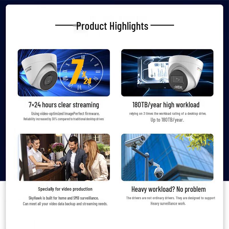 Жесткий диск для видеонаблюдения Hikvision Western Digital 6 ТБ, штекер CN (адаптер в комплекте)