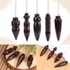 Amulet Natural Wooden Pendulum Healing Round Cone Pattern New Design Reiki Pendulum Pendant