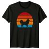 Alaskan Klee Kai Dog Retro Sunset TShirt Dog Silhouette Pet Owner
