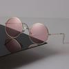Pink Round Sunglasses Women Men Retro Luxury Female Male Mirror Clear Designer Eyewear Sexy Brand Black Sun Glasses