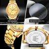 OLEVS Роскошные Золотые Водонепроницаемые Мужские Часы с Бриллиантами