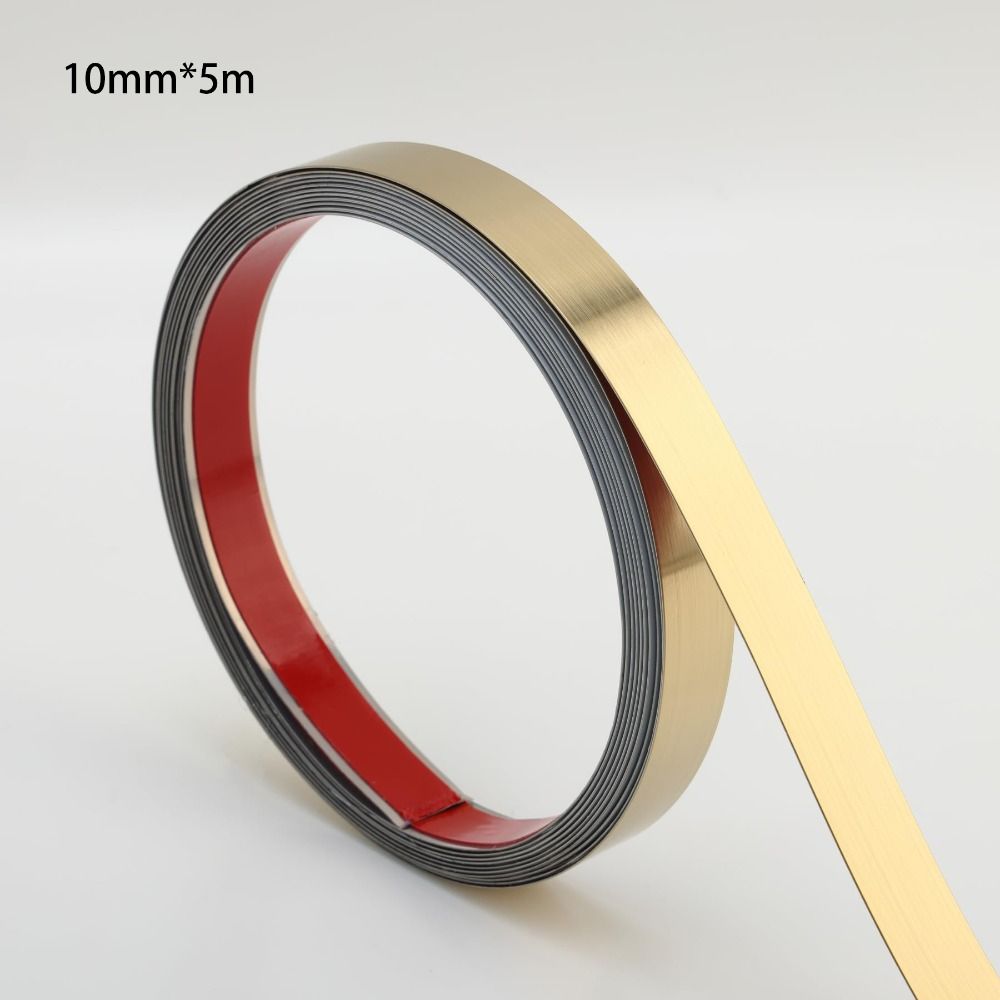 8K Настенная Потолочная Кромка Полоса Матовое Золото Декоративная Металлическая Отделка Настенный Молдинг и Отделка Сделай Сам