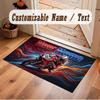 Fantasy Magic Theme Soft Crystal Velvet Rug Custom Name & Text Print Non Slip Floor Rug for Bedroom Living Room