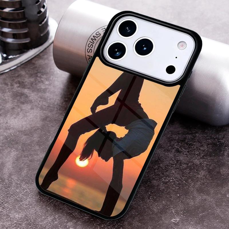 Чехол для телефона с силуэтом гимнастки для iPhone 17 16 15 Pro Max Air 14 13 12 11 Plus Ударопрочный чехол