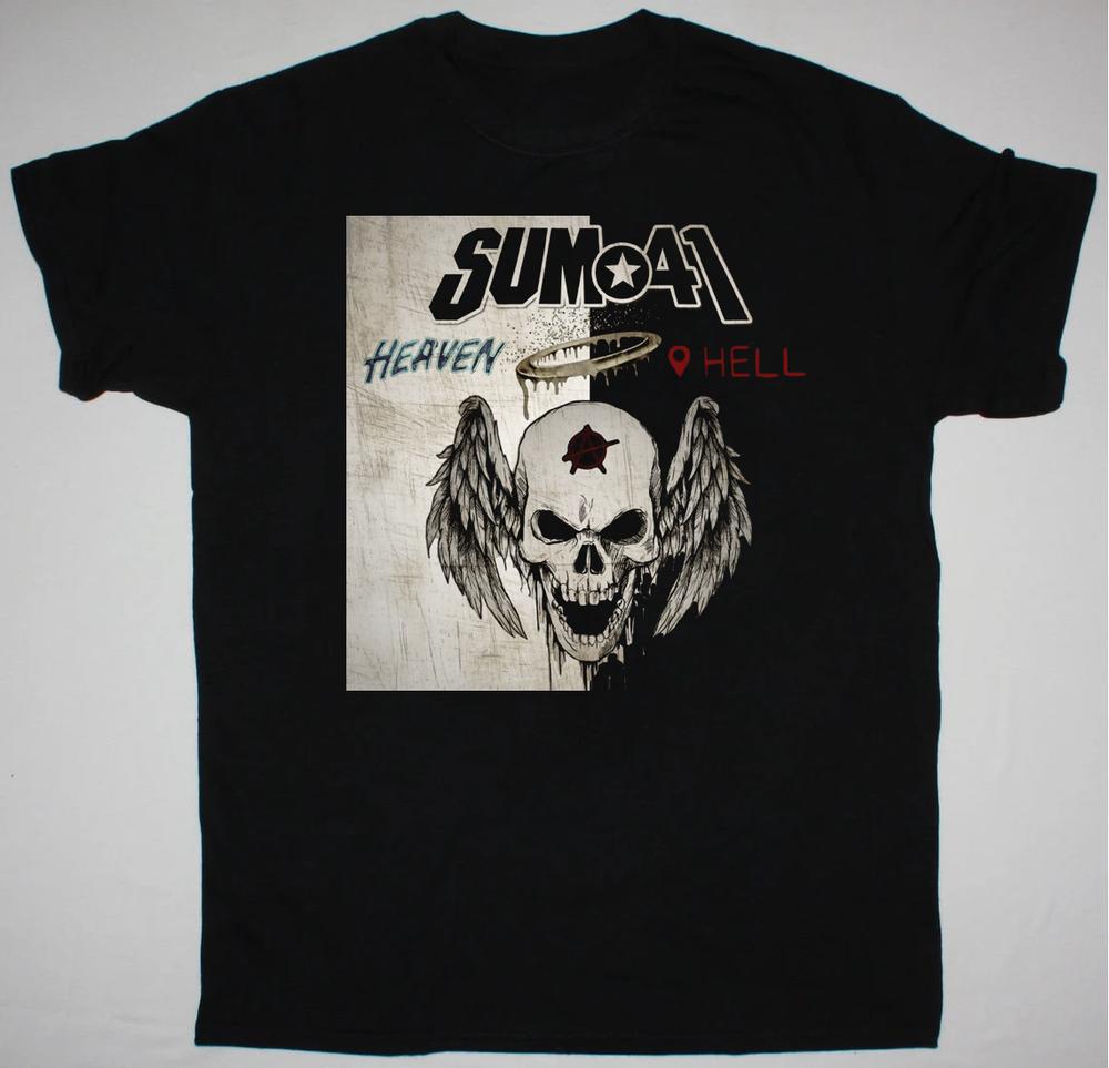 Heaven x Hell Sum 41 Band Black T-shirt Cotton Unisex