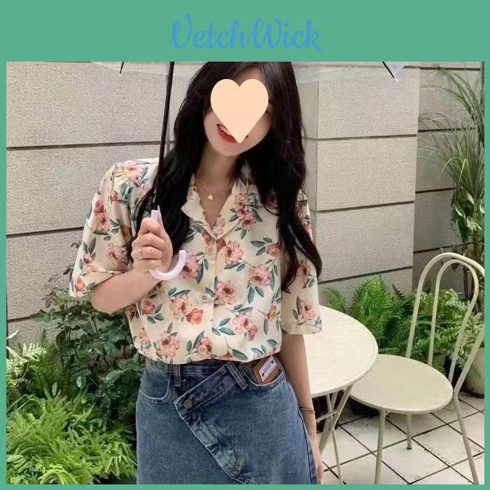 French Floral Shirt With Modale Fabric For Summer Casual Wear