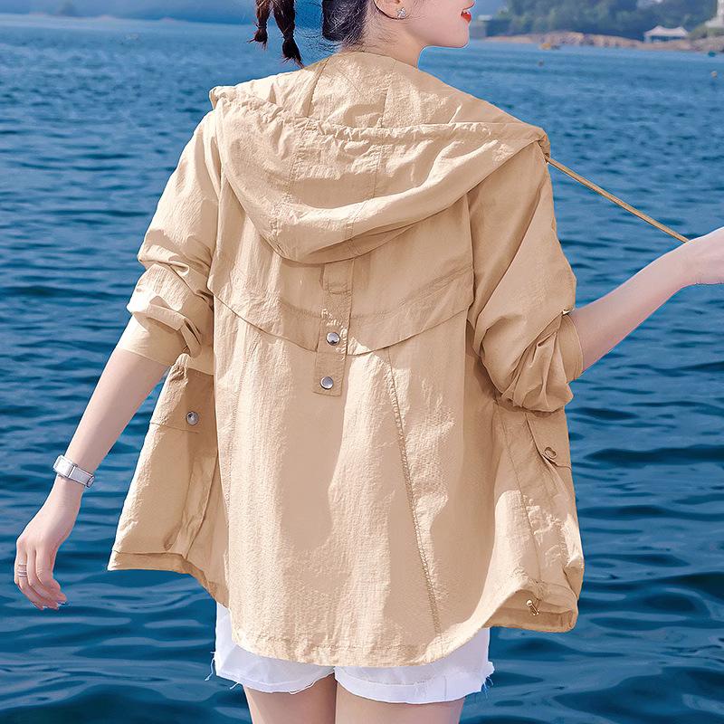 Summer Women's Jacket Thin Coat Casual Windbreaker Sun Protection Jackets Basic Zipper Coat Tops Female