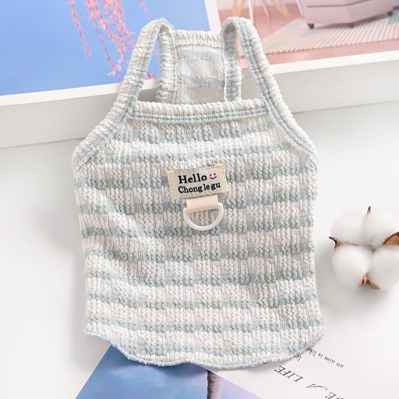 Домашний кот Маленькая собака Померанский шпиц Шнауцер Одежда для собак Летний топ-слинг