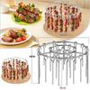 Air Fryer Stainless Steel Vertical Grill Rack Detachable String Grill Vertical Barbecue Skewer Bracket 24  Baking Needle For Meat and Vegetables