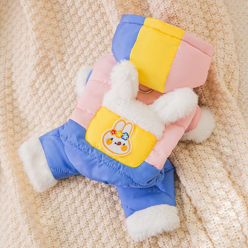 Новая утепленная трехмерная одежда для собак на осень и зиму с карманами и хлопковой подкладкой для четвероногих собак и кошек. Одежда для домашних животных.
