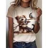 2025 Cartoon Animal Women's T-Shirts Fashion Top Tee 3d T-Shirt Harajuku Casual Short Sleeve O-Neck Oversized Female Clothing