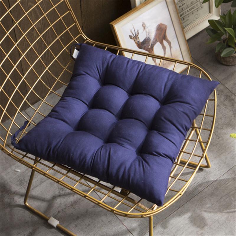 Мягкая удобная однотонная подушка для сиденья, не выцветает, квадратная напольная подушка, не образующая катышков, подушка для стула