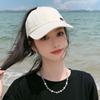 Letter Solid Color High Ponytail Baseball Cap Sports Golf Tennis Sunscreen Hat