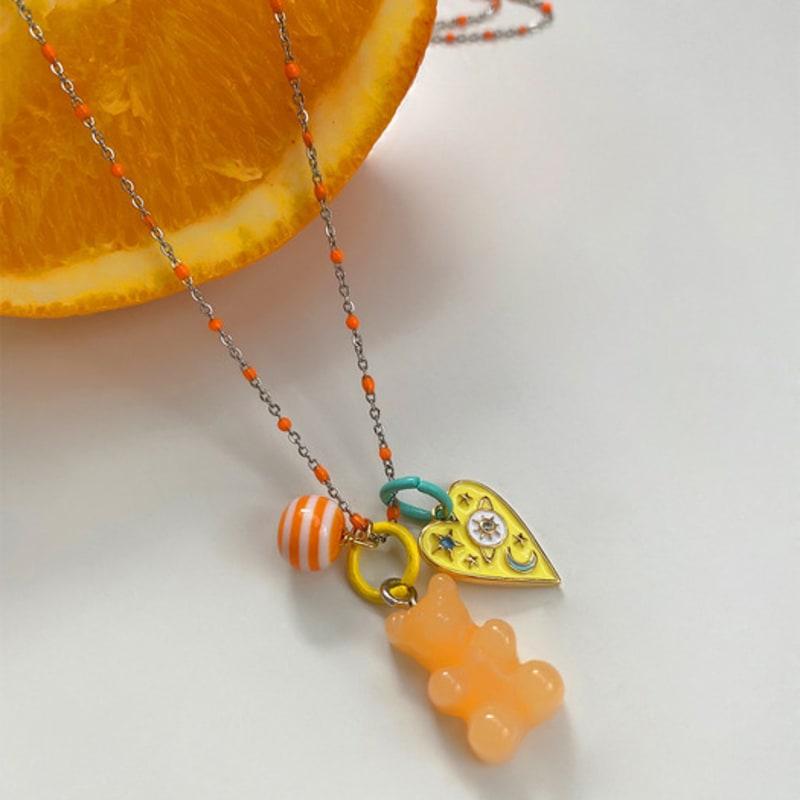 TATIANA Holiday Gummy Bear Charm Necklace_NZ1183