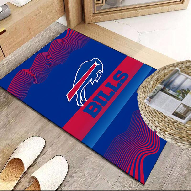 Bills Logo Carpet, Kitchen Rugs, Yoga Mat, Non-Slip Mats, Rug for Bathroom, Living Room bedroom, Camping Rugs Christmas Gift