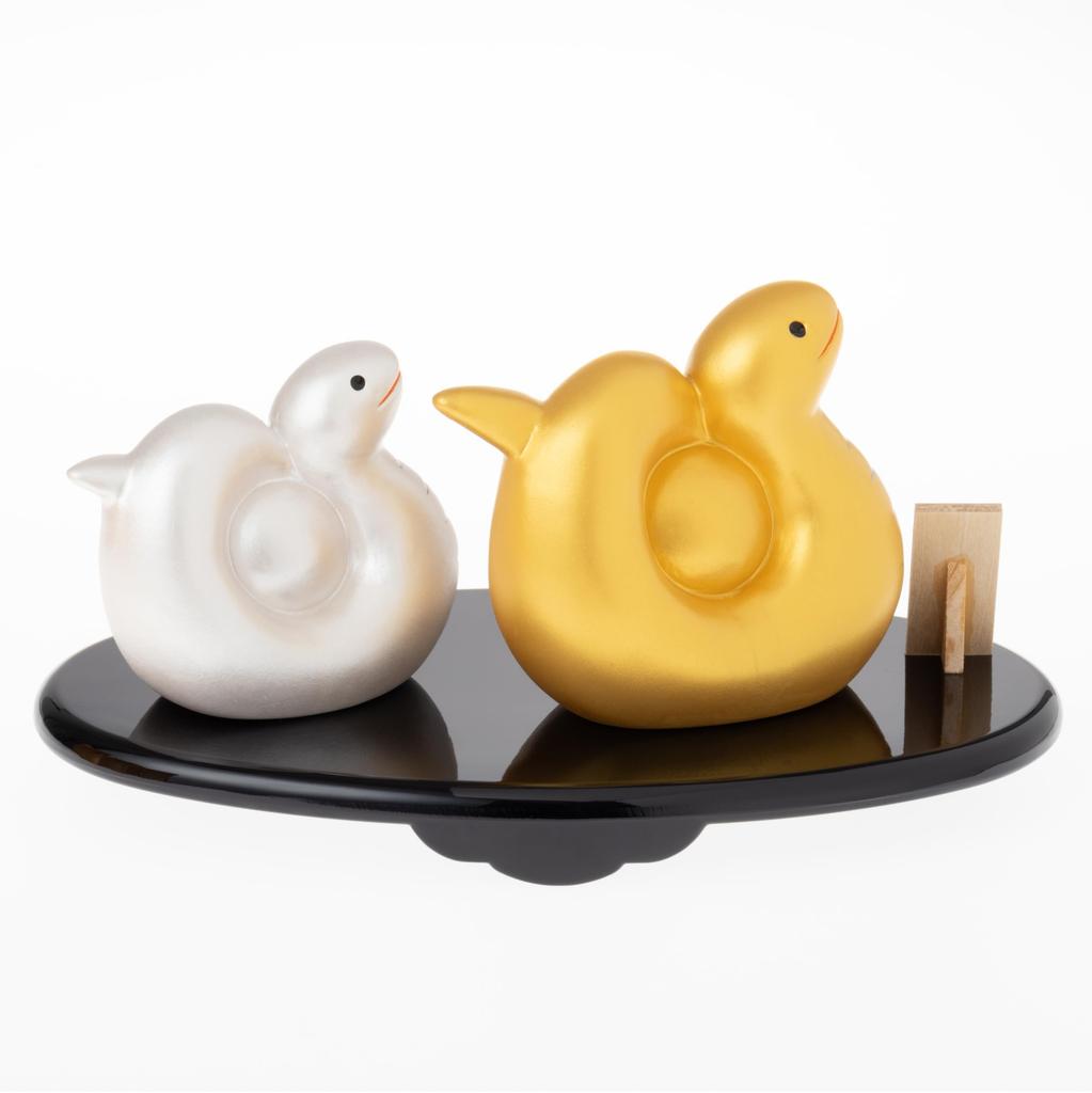 Seto Togeisha 2025 Zodiac Figurine Compact Snake Snake New Year Decoration Good Luck Gold and Silver Color Fukumi Shoho Kiln 142