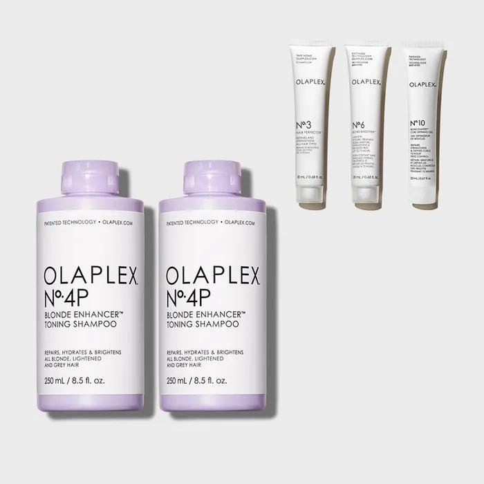 Шампунь для осветления и тонирования цвета №4P Blonde Enhancer Toning Color Correcting Shampoo 250 мл, 2 шт.