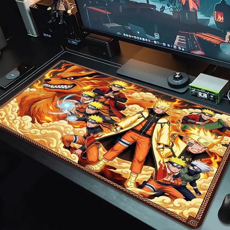 Anime N-NARUTO Color Mouse Pad Large Gaming Table Cushion Non-slip Laptop Tablet Big Mousepad XXL Mat Mini PC Playmat With Lock edge