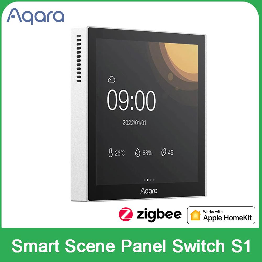 Aqara Smart Scene Panel Switch S1 Zigbee 3.0 3,95-дюймовый сенсорный экран AI Распознавание жестов Голос