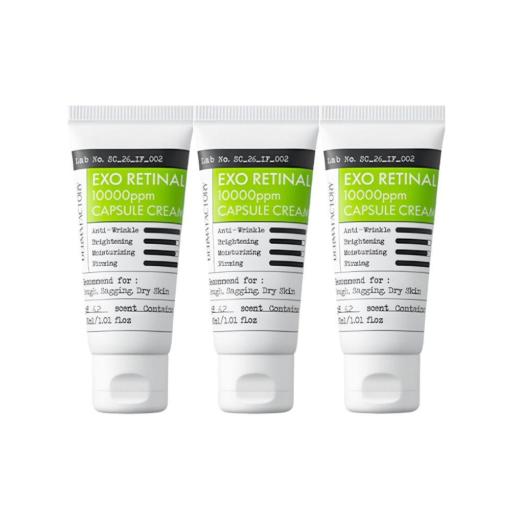 DERMAFACTORY EXO Retinal Capsule Cream 30ml Retinal 300ppm Phyto Exosome 9700ppm Firming Glow Night Cream