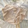 Plus Size Women's New Bow Tie Wooden Ear Edge Breathable High Spring Mid Waist Panties