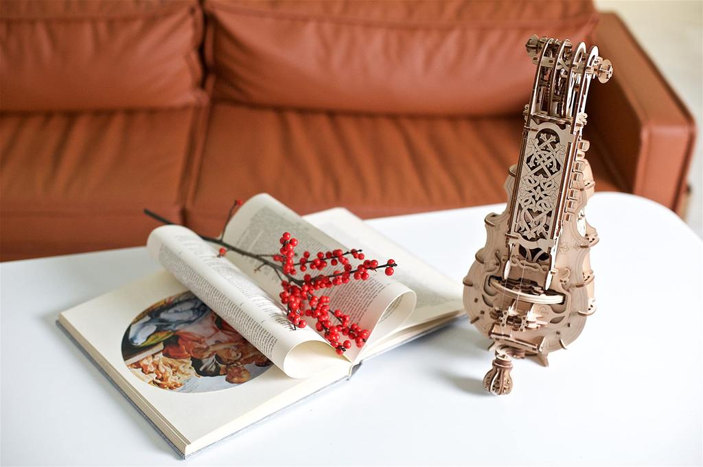UGEARS 70030 Деревянное ремесло Без клея и инструментов Средний уровень Колёсная лира Головоломка, Модель, Требуется, Взрослый,