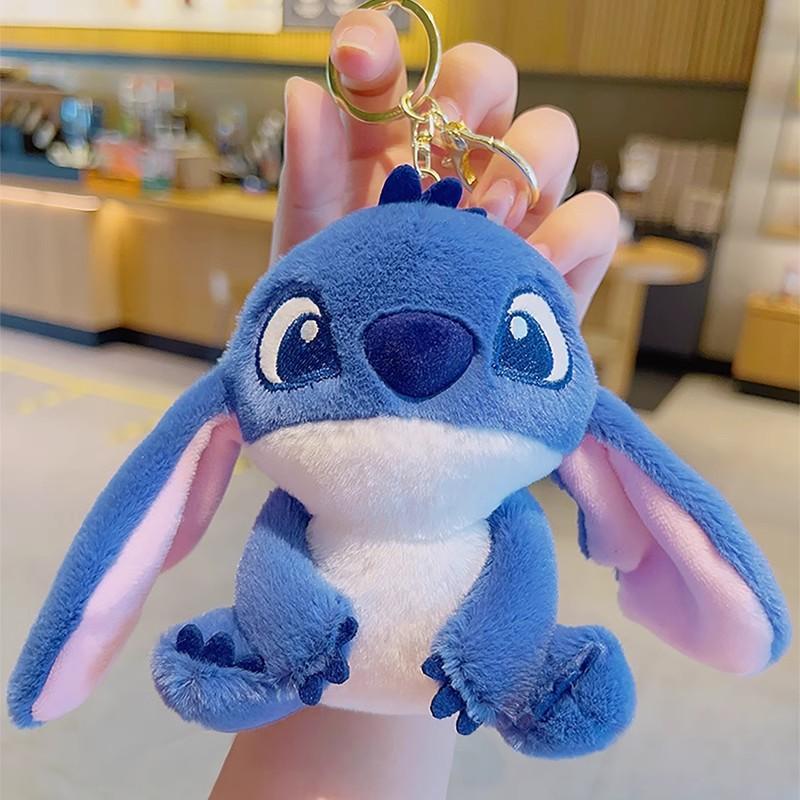 New Plush Stitch Cute Couple Bag Doll Doll Pendant School Bag Pendant Cartoon Keychain Gift Toy Anime Peripheral