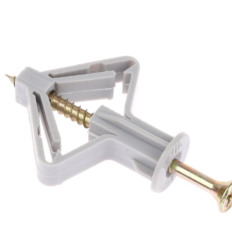 Набор из 20 шт. распорных дюбелей для гипсокартона с саморезами, самосверлящий, для стен дома, пробиваемый