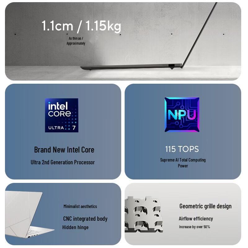 Asus Zenbook 14 Air OLED AI Ноутбук (Китайская версия)