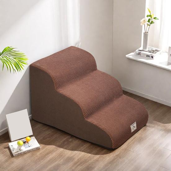 Лестница для маленьких собак, изогнутые ступеньки для собак, комнатная рампа для щенков и пожилых питомцев, моющаяся