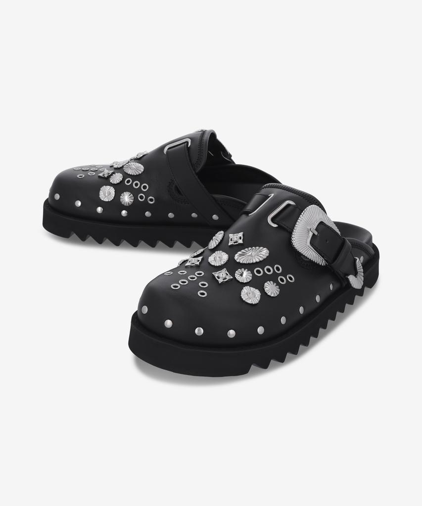 Toga [Toga Virilis] Eyelet Metal Sabo Slide - Black / Aj1066Black