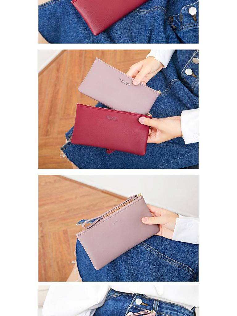Xiangyin 2024 Touchscreen Wristlet: Stylish Leather Phone, Card, & Coin Bag