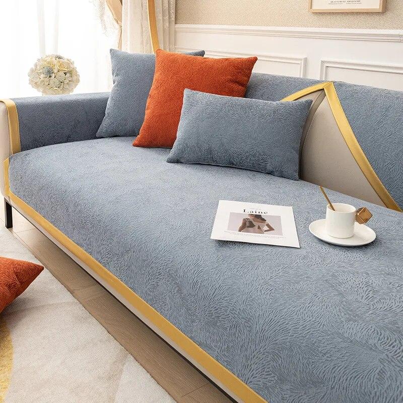 Чехлы на диван из синели, противоскользящие чехлы на диван Fengwei Phnom Penh, четыре сезона, полотенце для дивана, подушка для сиденья для гостиной, чехлы для секционного дивана