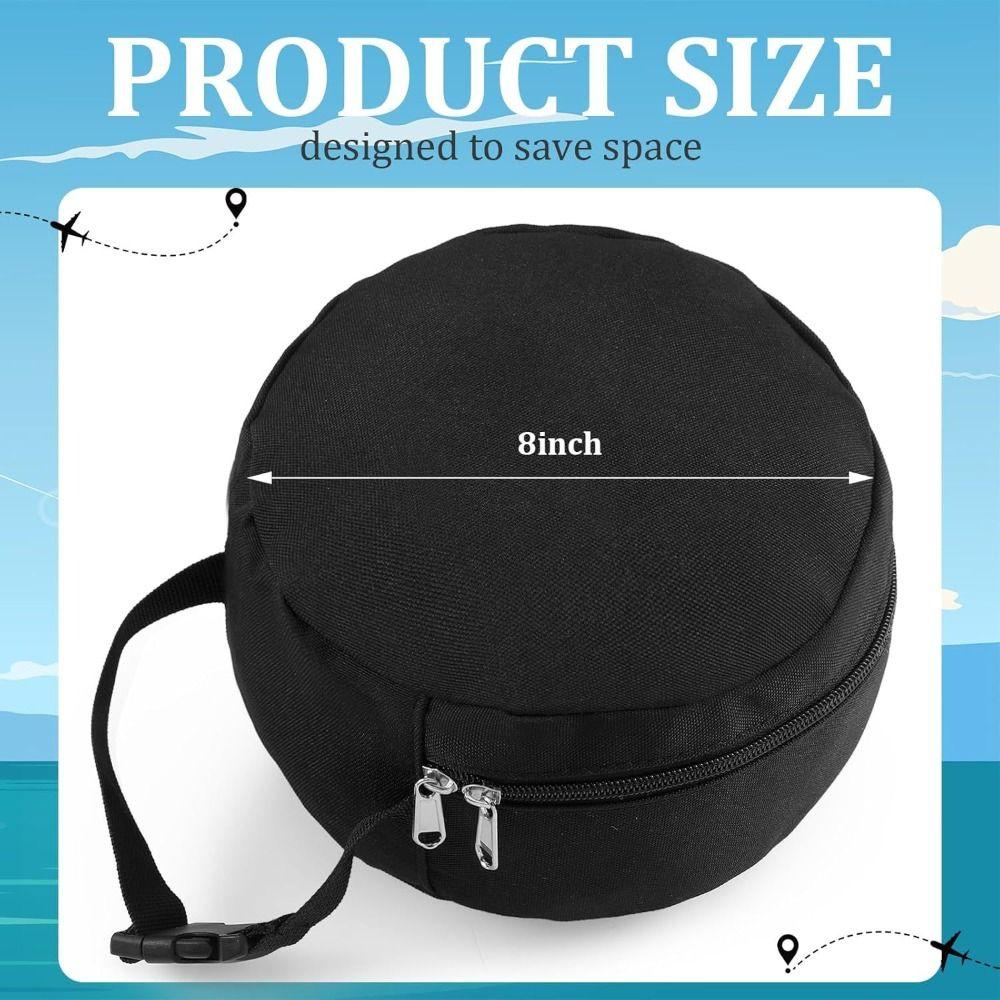 Cylindrical Travel Neck Pillow Bag 600D Oxford Cloth Pillow Hanging Pouch Camping Trip