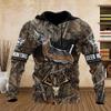 Мужская Мода Охота Свободное Худи Большой 3D Принт Животное Олень Супер Большой Худи Харадзюку Модный Свитшот Мужской