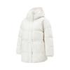 Li Ning Loose Outdoor Hooded Warm Sports Down Jacket Women Jacket Off-White AYMT232-1