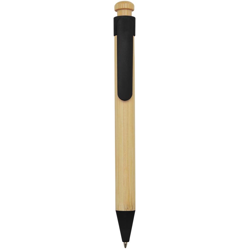 Bamboo pen and recycled plastic "Rattan" Deep black