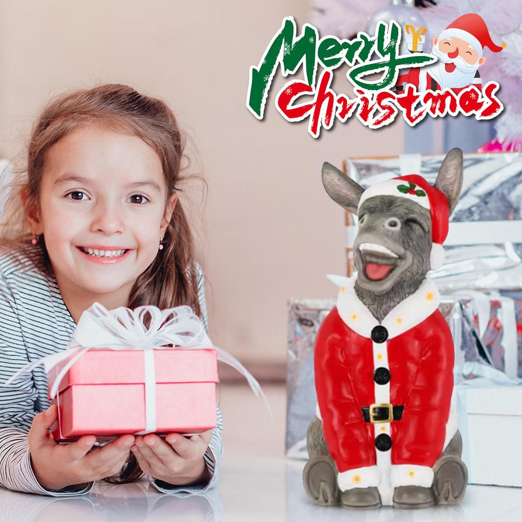 A Resin Christmas Donkey Figurine – The Perfect Choice For Festive Cheer.