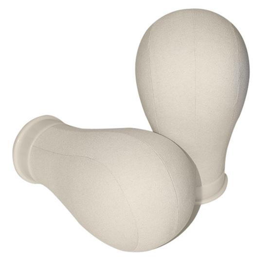 Yousheng Canvas Block Head Kit Training Styling Mannequin Wig Head DIY Durable Foam Canvas Material Display Head Wig Stand