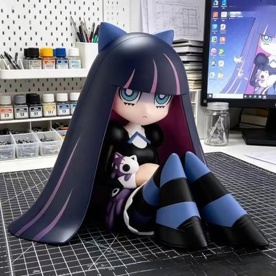 Трусики и чулки с поясом для чулок Аниме Фигурка ПВХ Q версия Stocking·Anarchy Фигурки Аниме Подарок Коллекция Серия Модель