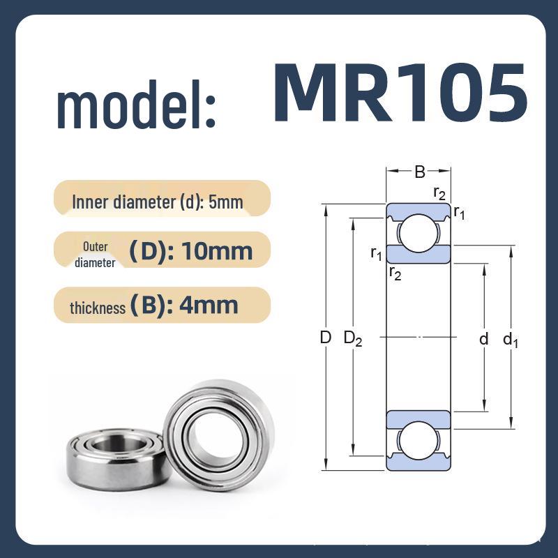 HTMW MR Серия Миниатюрные шарикоподшипники с глубоким желобом GCR15 MR83-MR148