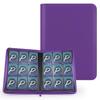 PAKESI Star Card Card File 9 Pockets Holds 360 Cards PU Leather Cover Card Sheet Collect Star Cards and Other Cards Star Card Collection File (Purple)