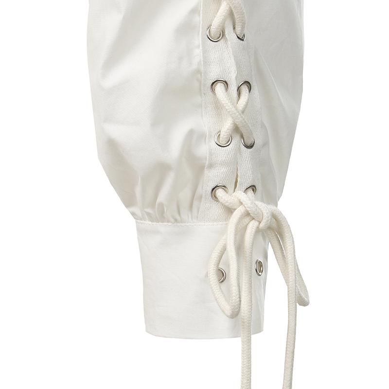 Модная классическая рубашка, средневековая пиратская рубашка, мужская повязка с длинным рукавом, готическая рубашка воина