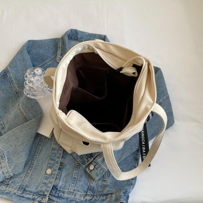 Холщовая сумка с буквенным принтом, женская большая сумка, студенческая сумка через плечо большой вместимости