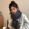 Solid Color Winter Cashmere Scarf Warm Shawl Wrap New Long Tassel Scarves  Women