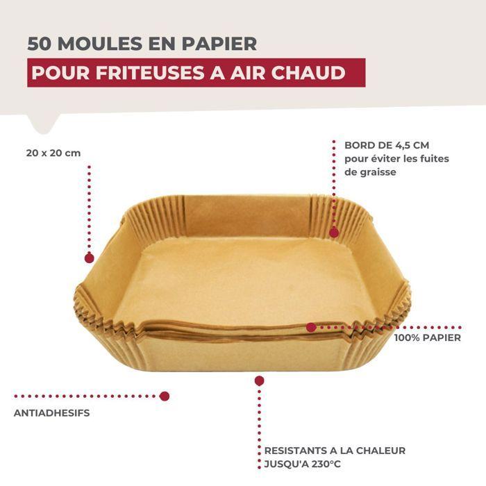 Ensemble de 200 Moules en papier pour air fryer carrés- FACKELMANN - Divers - 20 cm