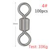 Steel Accessories Ball Bearing Barrel Fishing Rolling Swivel Ring Swivel Connector Fishing Gear
