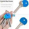 24/32/40 Pcs Colored Key Caps Flexible Round Rubber Key Covers Semi-circular Key Tags Identifiers for House Keys Non Odd-Shaped Keys