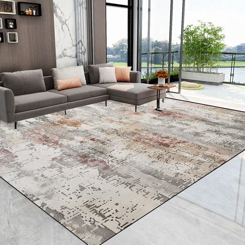 Modern Light Luxury Abstract Carpet Large Living Room Art Ink Pattern Rug Fluffy Soft Bedroom Bedside Rug Washable Kitchen Mat